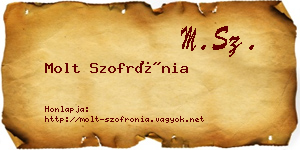 Molt Szofrónia névjegykártya